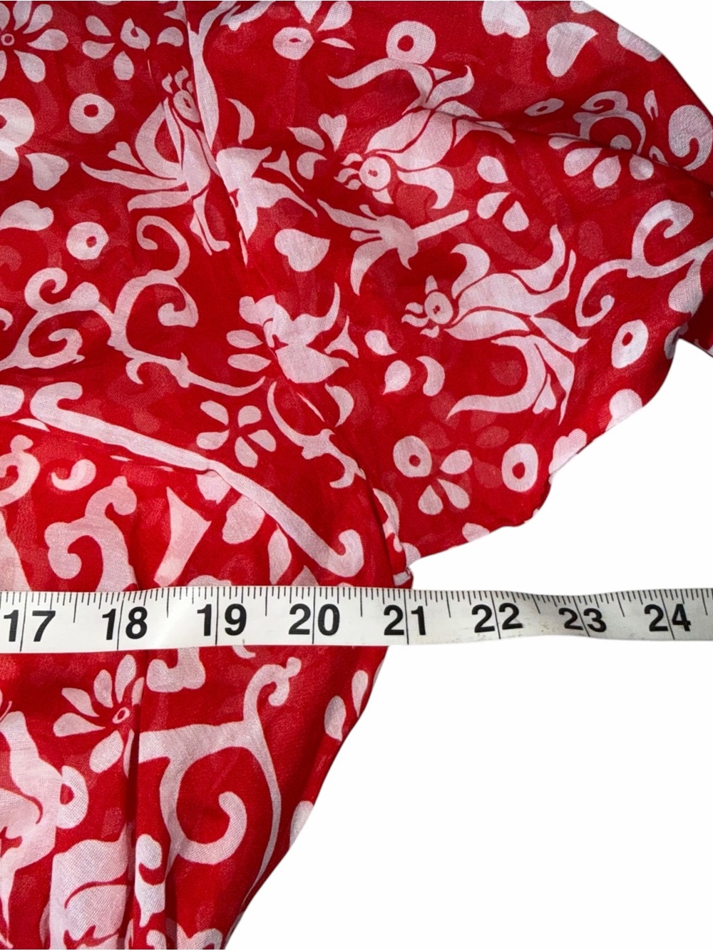 NWT SALONI Inez Floral Maxi Dress Size 8 US Red Cotton Silk Long Sleeve Paisley - Picture 11 of 11